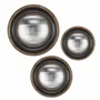 Decorative objects - SET OF 3 BLACK CONVEX ROUND MIRRORS 16, 19, 23CM - EMDE
