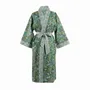 Sleepwear - Long Kimono Robe Ciara Green - Made with Liberty Fabric - LIME TREE DESIGN