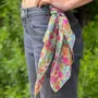 Scarves - Cotton Square Bandana Scarf: Made from Liberty Fabric Ciara Lime - LIME TREE DESIGN
