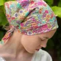 Scarves - Cotton Square Bandana Scarf: Made from Liberty Fabric Ciara Lime - LIME TREE DESIGN