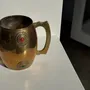 Mugs - Indian gold metal mug inlaid with stones H11 D7 - OFFICE OBJETS