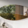Miroirs - Miroir mural forme organique noyer - ANGEL CERDÁ