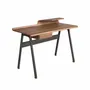 Bureaux - Bureau en noyer et fibre de verre couleur gris foncé métal - ANGEL CERDÁ