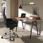 Bureaux - Bureau en noyer et fibre de verre couleur gris foncé métal - ANGEL CERDÁ