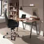 Bureaux - Bureau en noyer et fibre de verre couleur gris foncé métal - ANGEL CERDÁ