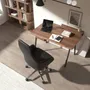 Bureaux - Bureau en noyer et fibre de verre couleur gris foncé métal - ANGEL CERDÁ
