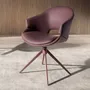 Chaises - Chaise pivotante en similicuir marron cuivré - ANGEL CERDÁ