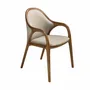 Chaises - Chaise en similicuir sable - ANGEL CERDÁ