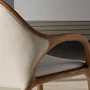 Chaises - Chaise en similicuir sable - ANGEL CERDÁ