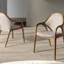 Chaises - Chaise en similicuir sable - ANGEL CERDÁ