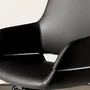 Chaises - Chaise de bureau pivotante en similicuir noir - ANGEL CERDÁ