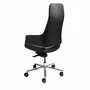 Chaises - Chaise de bureau pivotante en similicuir noir - ANGEL CERDÁ