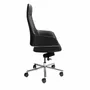 Chaises - Chaise de bureau pivotante en similicuir noir - ANGEL CERDÁ