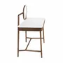Bureaux - Bureau coiffeuse en noyer avec plateau en bois blanc et miroir - ANGEL CERDÁ