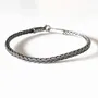 Bracelets - ROUND BRAID BRACELET - SILVER AND OXIDIZED SILVER - HANDMADE - MEN&WOMEN - KARAWAN AUTHENTIC