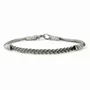 Bracelets - BRACELET TRESSE FINE- ARGENT ET ARGENT OXYDÉ - FAIT MAIN - HOMME&FEMME - KARAWAN AUTHENTIC