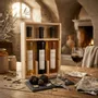 Delicatessen - GIFT SET Truffle Discovery Wood Virgin Olive oil Truffle Flavor Original Bottle 20cl Balsamic Vinegar Truffle Flavor Original Bottle 20cl Truffle Flavored Vinegar Bottle Original Bottle 20cl Wooden box aperitif tray - CATRICE GOURMET