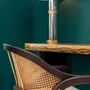 Hotel bedrooms - Lobby Console Geometry Grey Figured Sikomoro Top Bronze Lacquered Wood - DUISTT