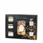 Épicerie fine - COFFRET APERO Festif Poichichade saveur truffe 80g Olivade saveur truffe & jus de truffe noire 80g Terrine de truite aux amandes 100g Terrine truffée, tuber mélanosporum 3,4%, aromatisée 100g Confit d'olives aux figues 100g Toasts 75 g - CATRICE GOURMET