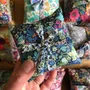 Parfums d'intérieur - Pile de 3 sachets carrés Liberty en coton lavande - Bleu - LIME TREE DESIGN