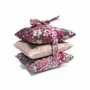 Home fragrances - Stack of 3 Square Liberty Cotton Lavender Sachets - Pink - LIME TREE DESIGN