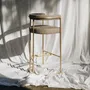 Stools for hospitalities & contracts - Bar Stool JULIUS Frame Stainless Steel, Seat Fabric COM/COL option - DUISTT