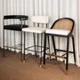 Stools for hospitalities & contracts - Bar Stool JULIUS Frame Stainless Steel, Seat Fabric COM/COL option - DUISTT