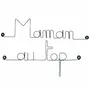 Other wall decoration - Wire Wall Decoration\" Mom on top\ "” - to pin - BIJOUX DE MUR