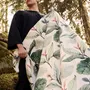 Linge de table textile - Nappe Paju Halflinen verte 145 x 250 cm - PENTIK