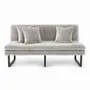 Bancs - Banquette sur pied Como Beige 180cm - EMPREINTE DU TEMPS
