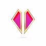 Bijoux - Boucles d'oreilles LOVE COLOR XL or - TELLMEE