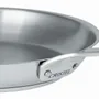Frying pans - 1826 Brushed Stainless Steel Frying Pan with Polished Fixed Handle - CRISTEL