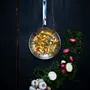 Frying pans - 1826 Brushed Stainless Steel Frying Pan with Polished Fixed Handle - CRISTEL