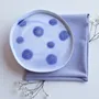 Everyday plates - Aqua Dot Dessert Plate - LALI DESIGN STUDIO