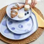 Everyday plates - Aqua Dot Dessert Plate - LALI DESIGN STUDIO