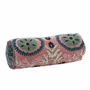 Comforters and pillows - Suzani embroidered velvet bolster cushion - MADAM STOLTZ