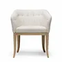 Chaises pour collectivités - Chaise Isabella dossier capitonné, pieds chêne blanchi cérusé - DUISTT