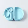 Repas pour enfant - Assiette Fold & Scoop – Aqua/Aqua - MINIWARE AB