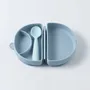 Repas pour enfant - Assiette Fold & Scoop – Chicorée/Aqua - MINIWARE AB