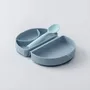 Repas pour enfant - Assiette Fold & Scoop – Chicorée/Aqua - MINIWARE AB