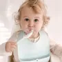 Repas pour enfant - Set de cuillères d’apprentissage en silicone-Grey/Keylime - MINIWARE AB