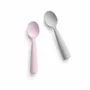 Repas pour enfant - Set de cuillères d’apprentissage en silicone -Grey/Cotton Candy - MINIWARE AB