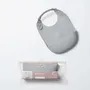 Repas pour enfant - Bavoir en silicone Roll & Lock – Gris - MINIWARE AB