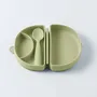 Repas pour enfant - Assiette Fold & Scoop – Pistache/Pistache - MINIWARE AB