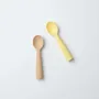 Repas pour enfant - Set de cuillères d’apprentissage en silicone-Custard/Toffee - MINIWARE AB