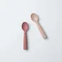 Repas pour enfant - Set de cuillères d’apprentissage en silicone-Pink Salt/Raspberry - MINIWARE AB