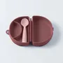 Repas pour enfant - Assiette Fold & Scoop – Framboise/Sel rose - MINIWARE AB