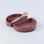 Repas pour enfant - Assiette Fold & Scoop – Framboise/Sel rose - MINIWARE AB