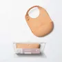 Repas pour enfant - Bavoir en silicone Roll & Lock – Caramel - MINIWARE AB