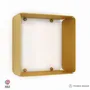 Decorative objects - AMBER STEEL CUBE WALL SHELF - DECO-GEM